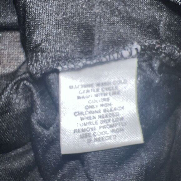 Black Ruffle Gothy Sheer Top Witchy Derek Heart Button High Neck Size L - Picture 4 of 8